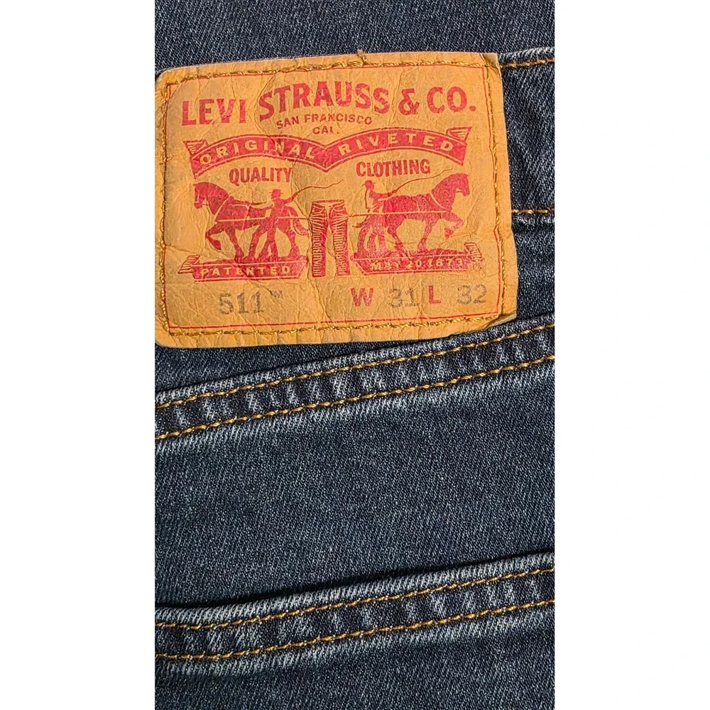 Levis 511 Slim Fit Jeans Men's 31x32 Dark Wash‎ Blue Denim Pants